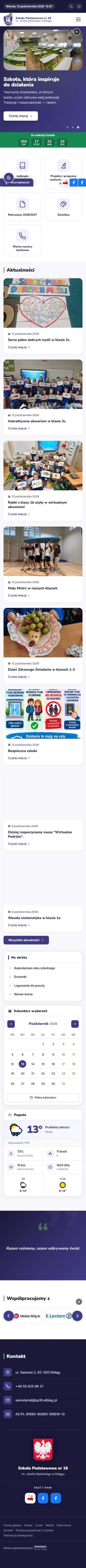 Szkoła Podstawowa nr 16 im. Józefa Wybickiego w Elblągu - wersja mobilna