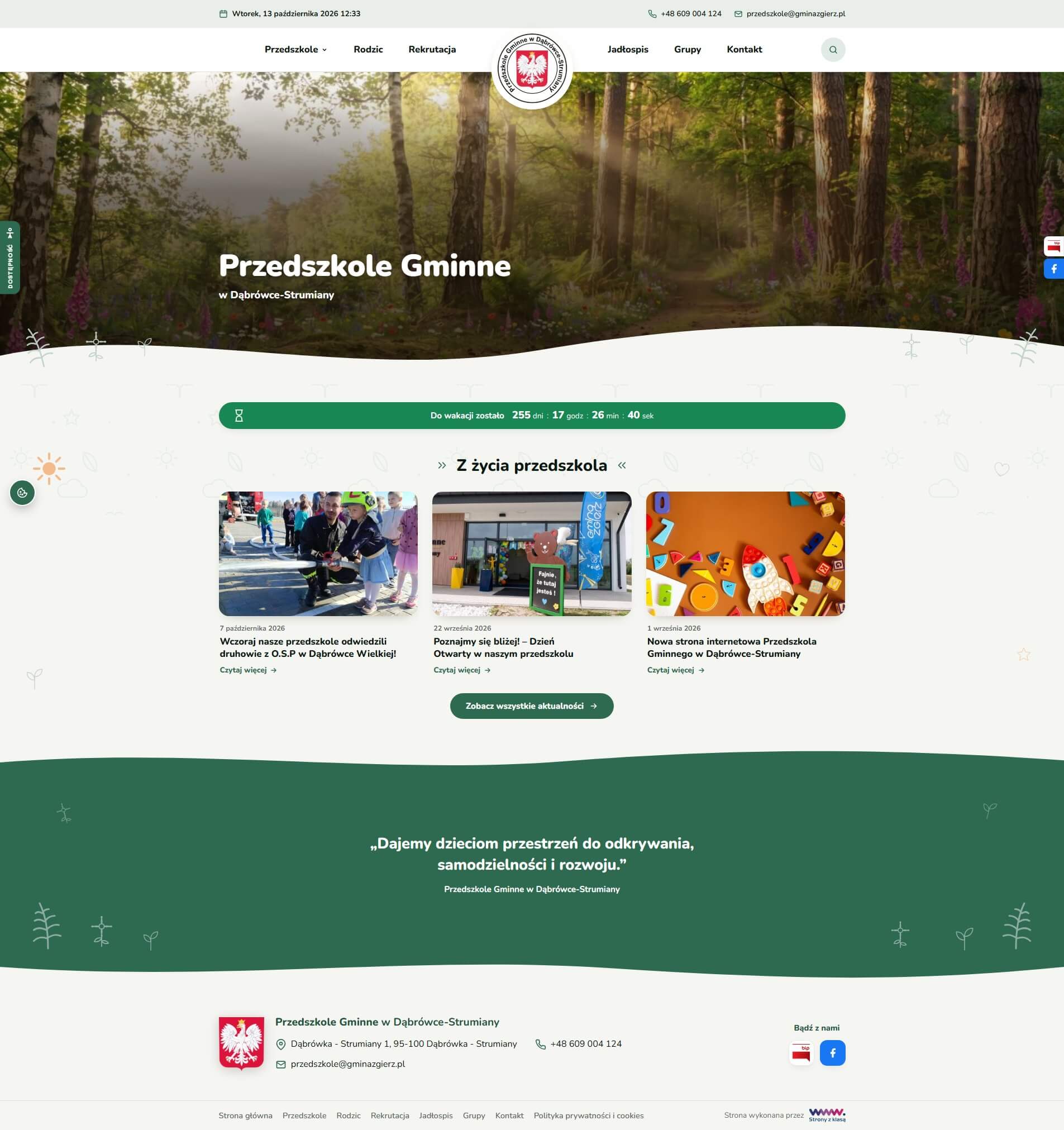 Przedszkole Gminne  w Dąbrówce-Strumiany